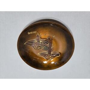 Vintage: 1950's: Sascha Brastoff: Mushroom Compote Top: Enamel Over Cooper: Used